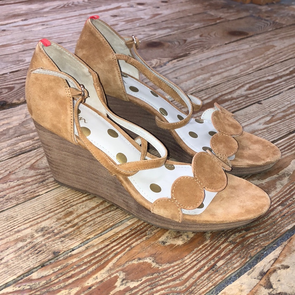 Boden Bethany Suede Wedge Sandals